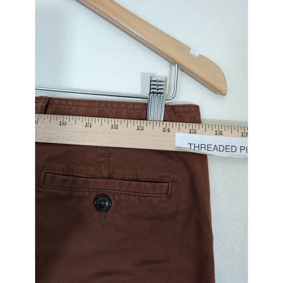 Boden Chino Pants Womens 6 Brown Straight Leg Mid Rise Flat Front Preppy Classic - Picture 10 of 12
